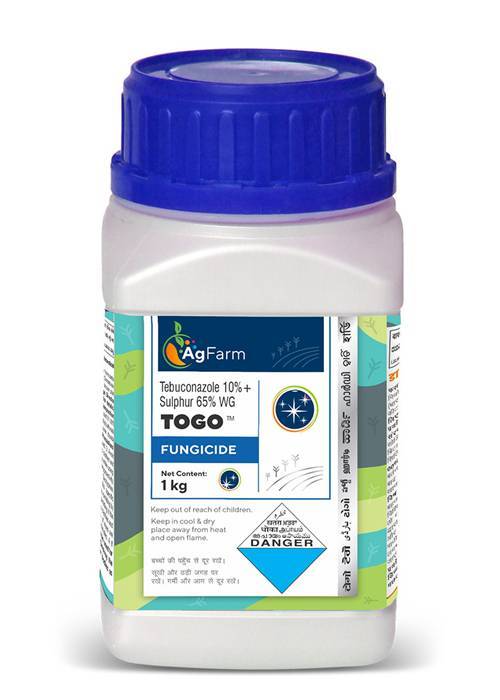 Tebuconazole 10% + Sulphur 65% WG Fungicide Togo